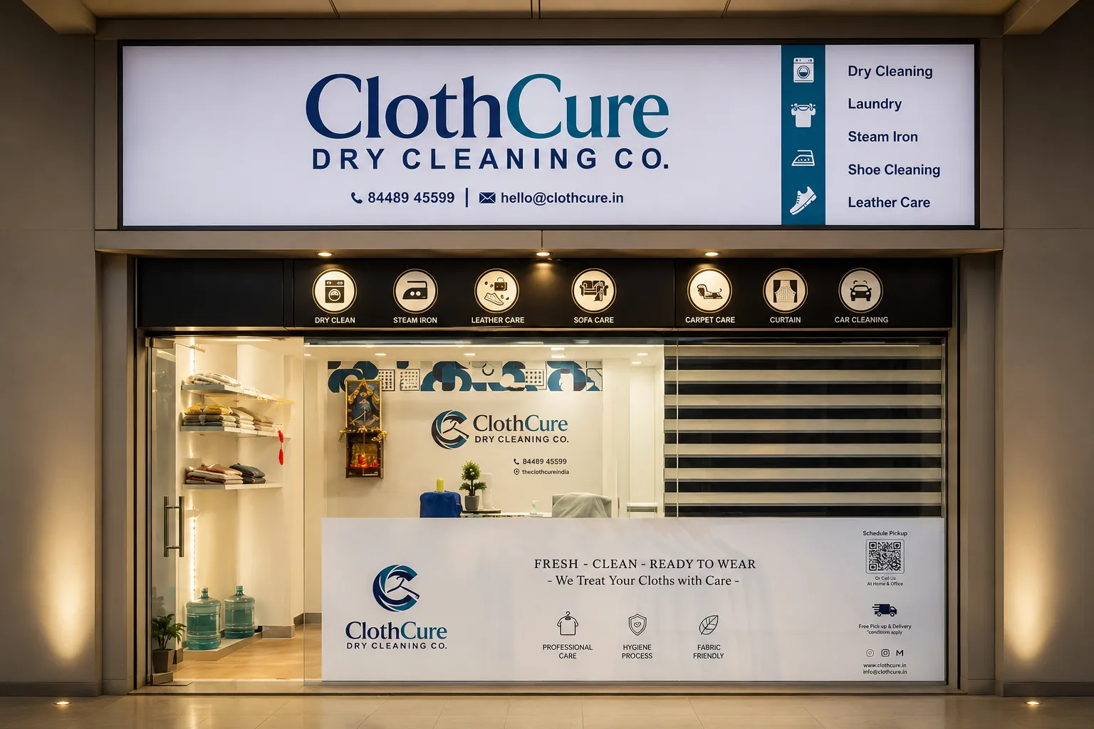 ClothCure Dry Cleaning Co. shop in Ghaziabad offering dry cleaning and laundry services